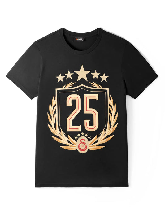 GALATASARAY T-SHIRT 25. MEISTERSCHAFT BLACK