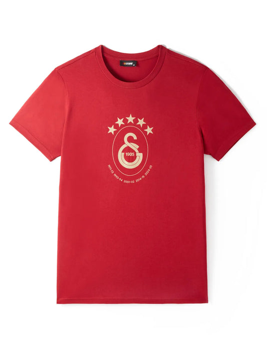 GALATASARAY T-SHIRT LOGO 5 STERNE RED