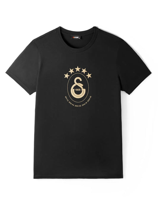 GALATASARAY T-SHIRT LOGO 5 STERNE BLACK